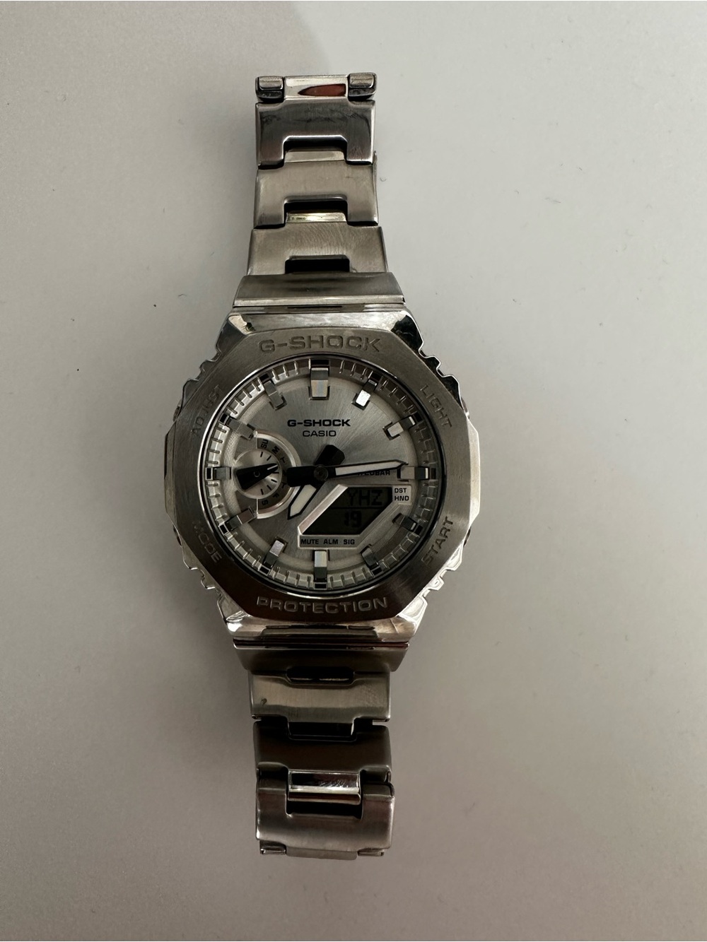G-Shock Silver Stainless Steel Analog-Digital Watch